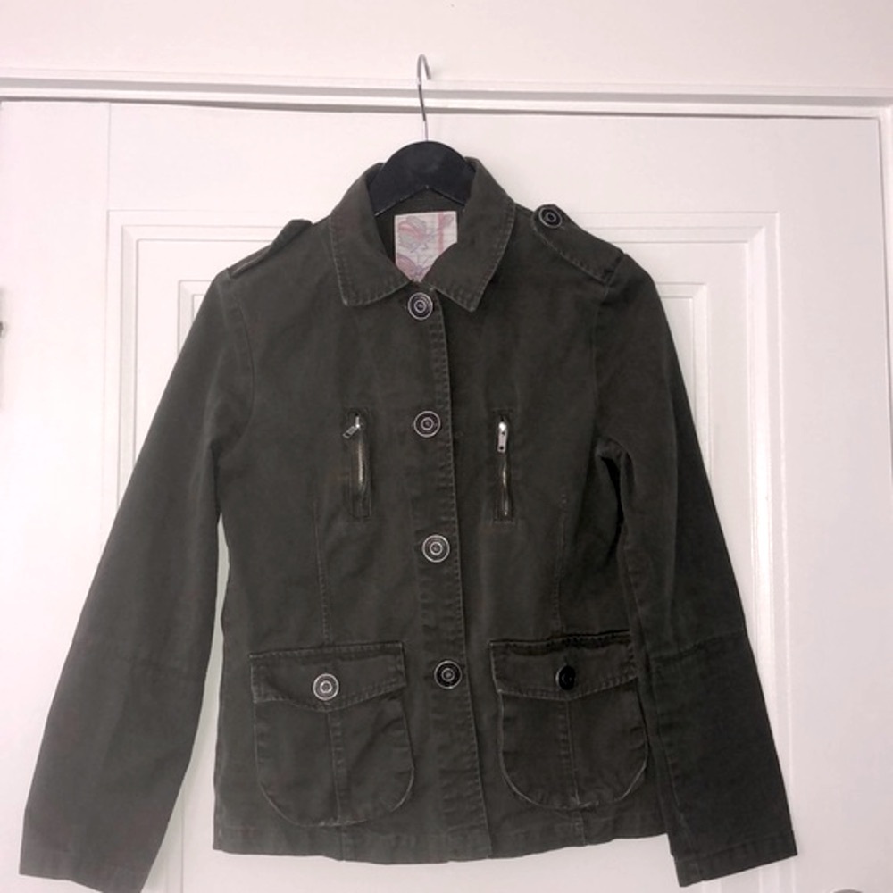 Miss 16 Army‎ Green Style Button a Jacket